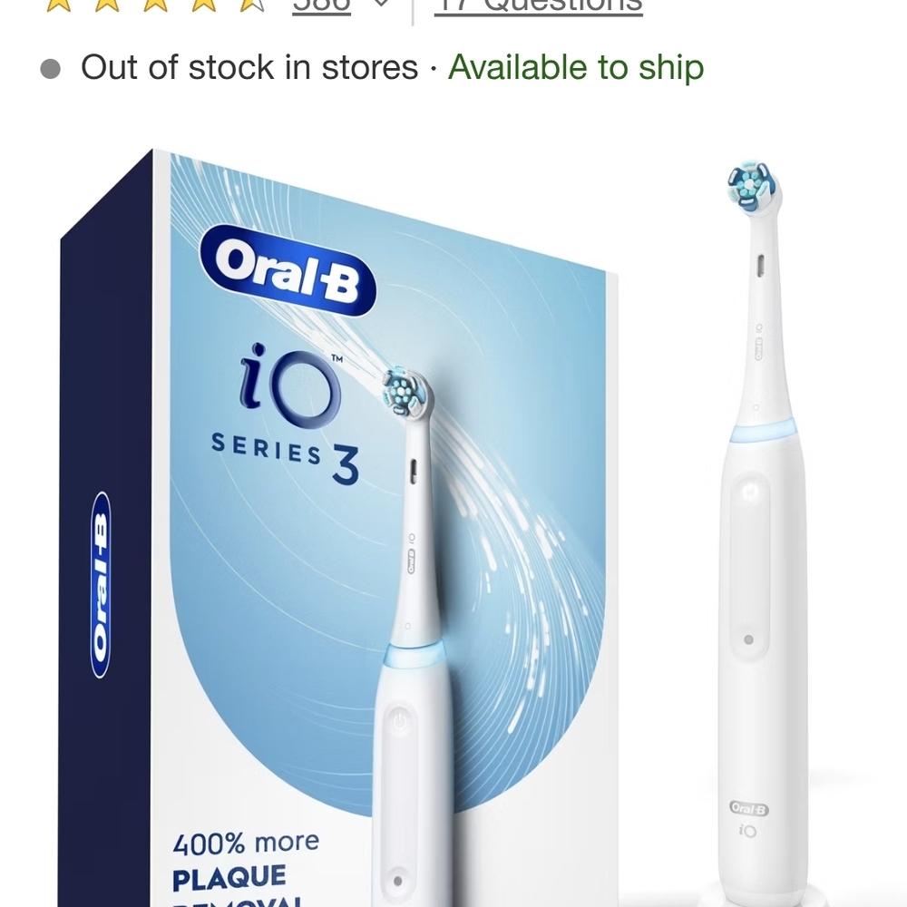 New! Oral-B iO Series 3 Electric Toothbrush
